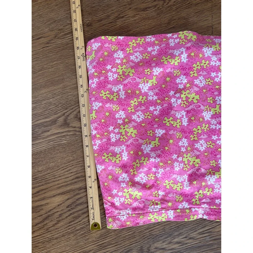 Bay Studio Petite Pink Floral Hippo Print Skort Side Zip Retro Y2K Style